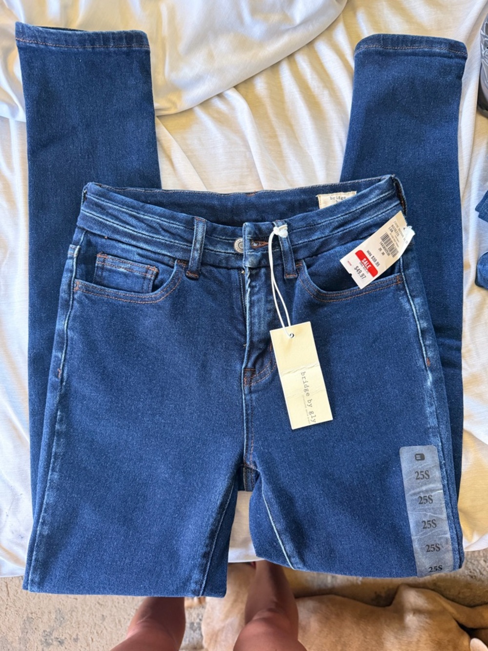 Women's Skinny Dark Blue Stretch Jeans - Tag Attached